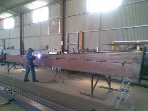 Big Rafter being fabricated